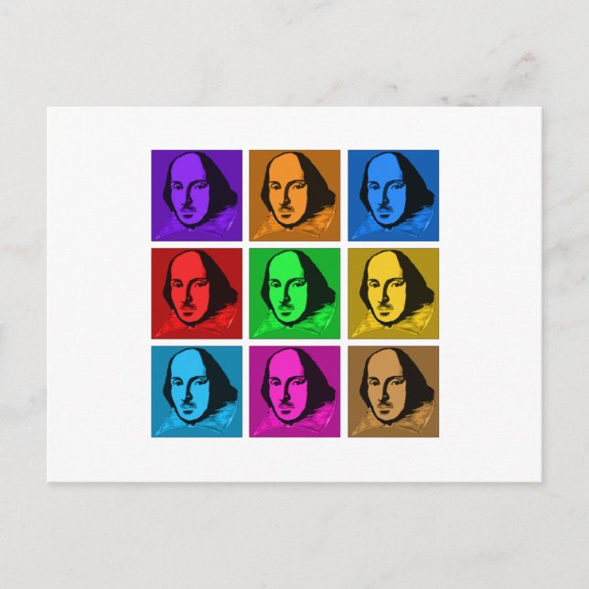 Postal Pop Art Shakespeare (Anverso)