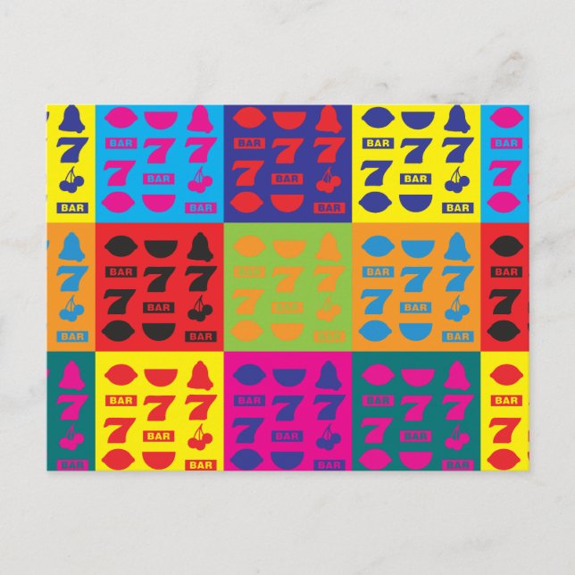 Postal Pop Art Tragamonedas (Anverso)