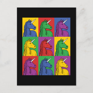 Postal Pop Art Unicorn