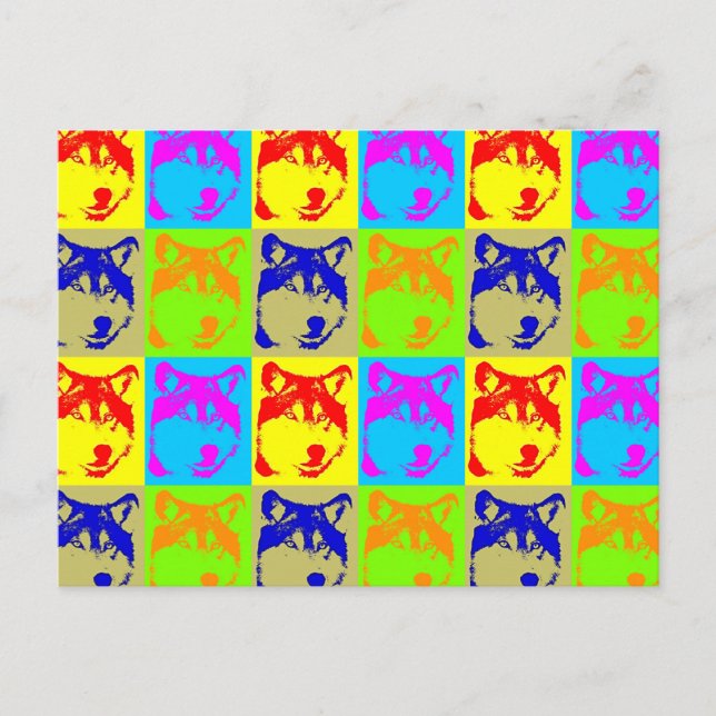 Postal Pop Art Wolf Eyes (Anverso)