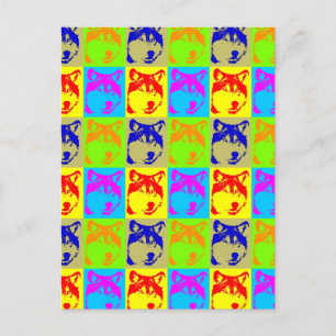 Postal Pop Art Wolf Eyes