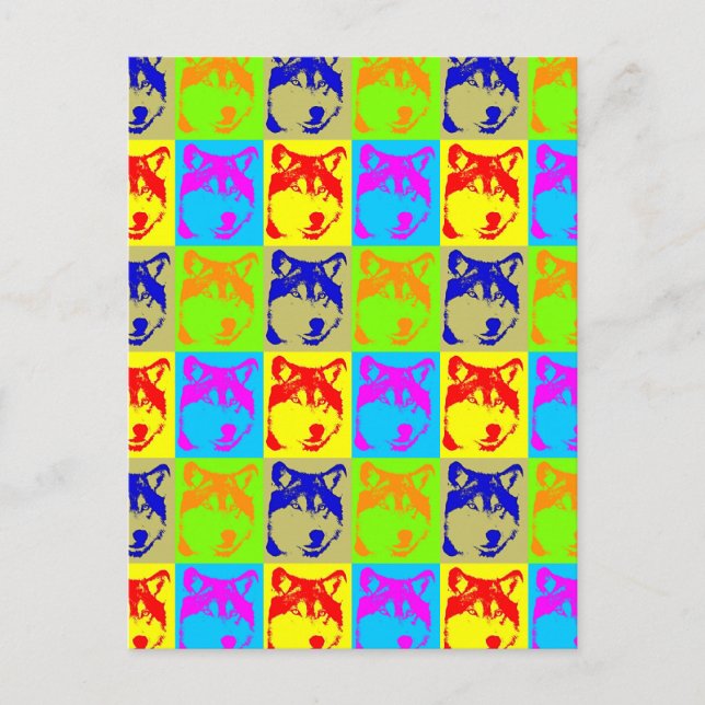 Postal Pop Art Wolf Eyes (Anverso)