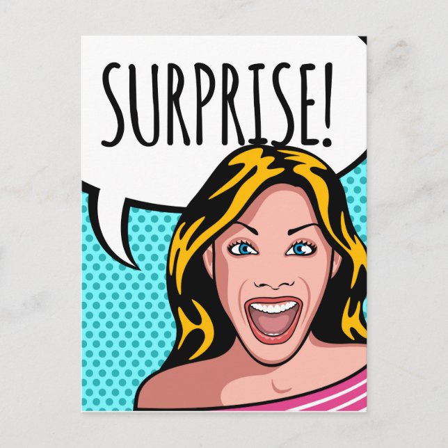 Postal Pop cómic femenino (Anverso)