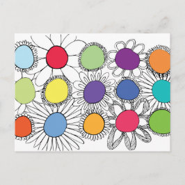 Postal Pop de flores