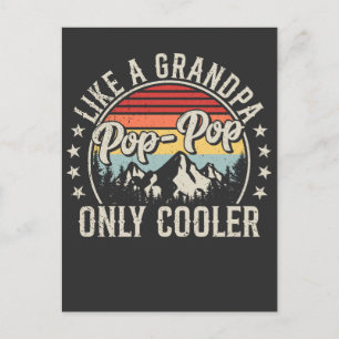 Postal Pop-Pop como un abuelo solo que más genial Retro