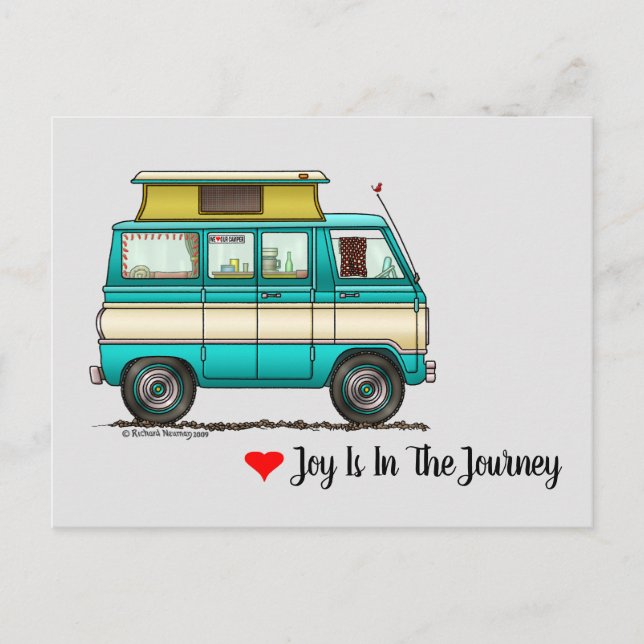 Postal Pop Top Van Camper (Anverso)