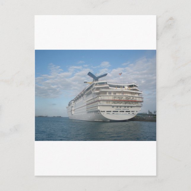 Postal Popa del barco de cruceros de la sensación del (Anverso)
