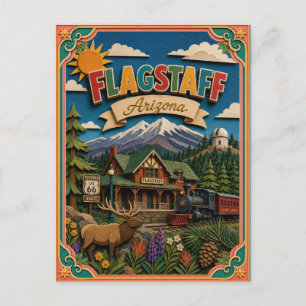 Postal PopCut Estados Bandera Arizona Arte de Papel