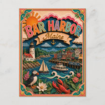 PopCut Estados Bar Harbor Maine Arte de Papel