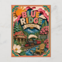 PopCut Estados Blue Ridge Georgia Arte de Papel