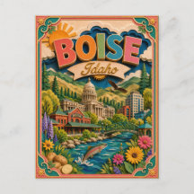 PopCut Estados Boise Idaho Arte en Papel