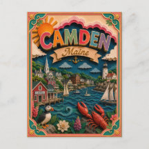 PopCut Estados Camden Maine Arte de Papel