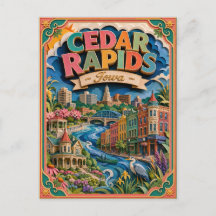 PopCut Estados Cedar Rapids Iowa Arte de Papel