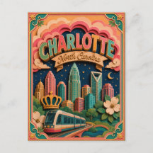 PopCut Estados Charlotte Carolina del Norte Arte d