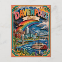 PopCut Estados Davenport Iowa Arte de Papel