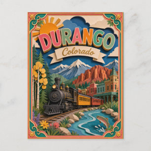 Postal PopCut Estados Durango Colorado Arte de Papel
