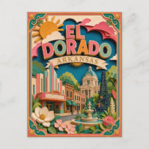 PopCut Estados El Dorado Arkansas Arte de Papel