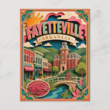 PopCut Estados Fayetteville Arkansas Arte de Papel