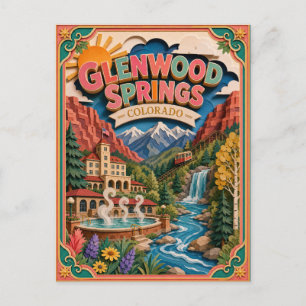 Postal PopCut Estados Glenwood Springs Colorado Arte de P