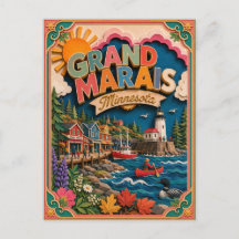 PopCut Estados Grand Marais Minnesota Arte de Pape