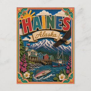 Postal PopCut Estados Haines Alaska Arte de Papel