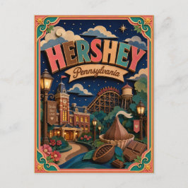Postal PopCut Estados Hershey Pennsylvania Arte de Papel