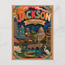 PopCut Estados Jackson Mississippi Arte en Papel