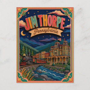 Postal PopCut Estados Jim Thorpe Pennsylvania Arte de Pap