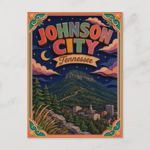 Postal PopCut Estados Johnson City Tennessee Arte de Pape