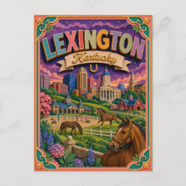 Postal PopCut Estados Lexington Kentucky Arte de Papel