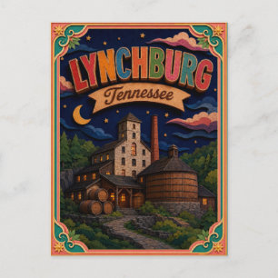 Postal PopCut Estados Lynchburg Tennessee Arte de Papel