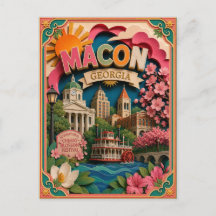 PopCut Estados Macon Georgia Arte de Papel