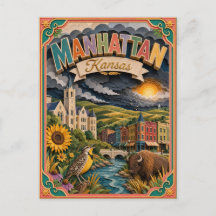 PopCut Estados Manhattan Kansas Arte de Papel