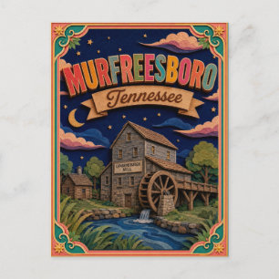 Postal PopCut Estados Murfreesboro Tennessee Arte de Pape