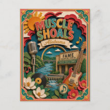 PopCut Estados Muscle Shoals Alabama Arte de Papel