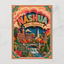 PopCut Estados Nashua Nuevo Hampshire Arte de Pape