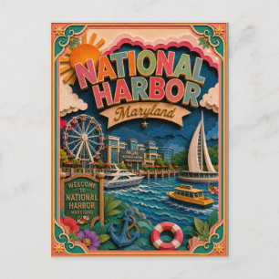 Postal PopCut Estados National Harbor Maryland Arte de Pa