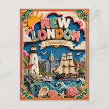 PopCut Estados Nueva Londres Connecticut Arte de P