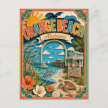 PopCut Estados Orange Beach Alabama Arte de Papel