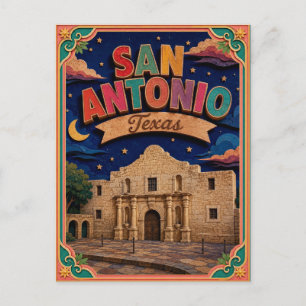 Postal PopCut Estados San Antonio Texas Arte de Papel