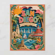 PopCut Estados San Diego California Arte de Papel