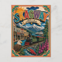PopCut Estados Skagway Alaska Arte de Papel