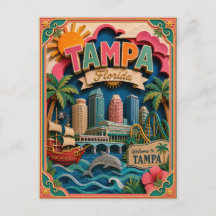 PopCut Estados Tampa Florida Arte de Papel
