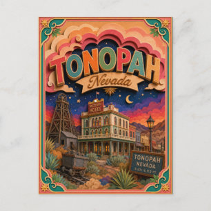 Postal PopCut Estados Tonopah Nevada Arte de Papel