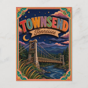 Postal PopCut Estados Townsend Tennessee Arte de Papel