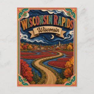 Postal PopCut Estados Wisconsin Rapids Wisconsin Arte de
