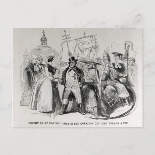 Postal ¿Popery o sin Popery? 1850 (Anverso)