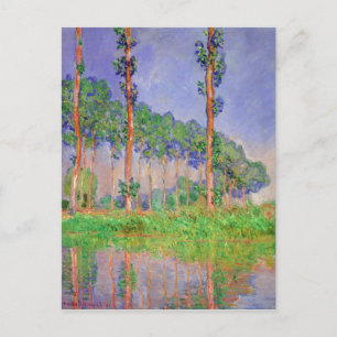 Postal Poplars Pink Effect Monet Bella Artes Postcard