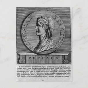 Postal Poppaea Sabina, grabando después de un romano