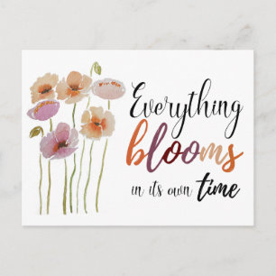 Postal Poppies acuarelas - Todo florece